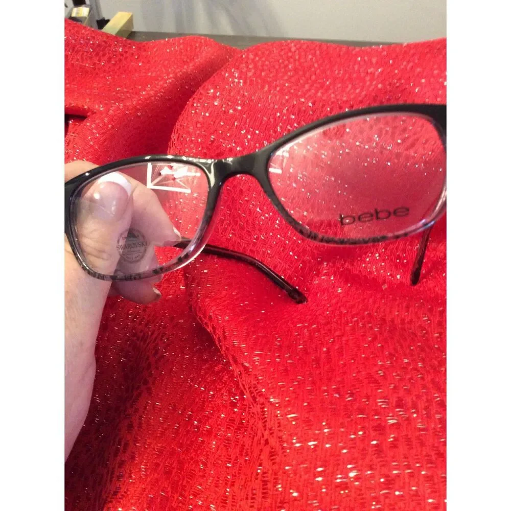 New BeBe Womens Optical Eyewear Frames Lens Glasses BB5142 Jet Lace